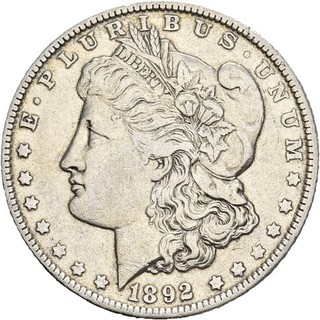 Künker: USA 1 Dollar 1892 O Morgan Dollar Silber