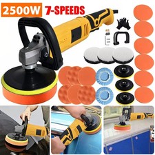 Electric Car Polisher Sander Buffer Polishing Machine Kit 2500W Variable-7 Speed