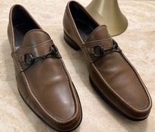 Gucci Vintage Mens Horsebit Loafers- Brown leather - Style 101739- Size 10D