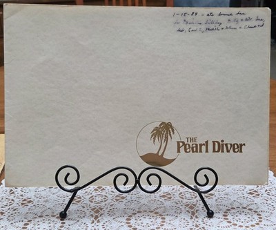Vtg 1984 Menu: THE Pearl Diver - Minnetonka Minnesota (Amazing Graphics Inside!