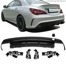 Heckdiffusor Schwarz glanz passt f&uuml;r Mercedes CLA W117 AMG Sport Mopf nicht 45