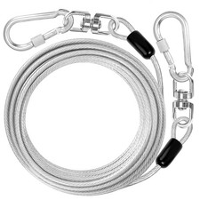 jenico Dog Tie Out Cable: 10 ft Dog Lead for Yard - Heavy Duty Chain Leash Outsi