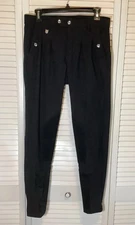 Horze Breeches Womens Size 32 Black Pleated Equestrian Riding Pants Grand Prix