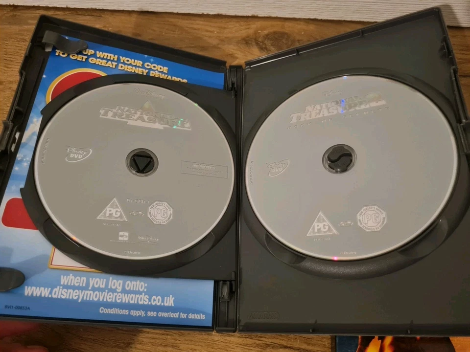 National Treasure 1 & 2 (DVD, 2008) Nicolas Cage {Walt Disney} [Region 2] [UK] - Image 3 of 4