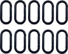 10 Pcs Carabiner Clips Locking Carabiners Aluminum Heavy Duty Chain Connector Ke