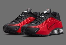 Nike Shox R4 Shoes University Red Black HQ1988-600 Men's