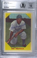 BAS 1960 Fleer Baseball Greats Joe Medwick #22 BGS Authentic Auto HOF 0lm