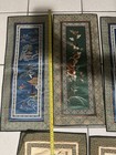 Lots Of 7  Big Vintage Chinese Floral Silk Embroidery Wall Hanging — photo 8