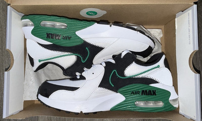 Nike Air Max Men s Low Top Lace Up Colorblock Sneakers White Black Green