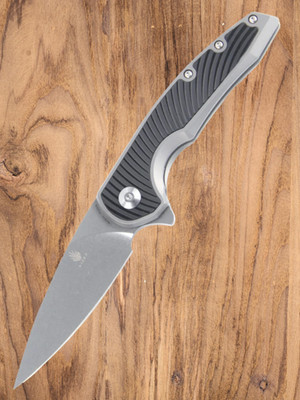 KIZER KI4518 GINESIS FLIPPER KNIFE TITANIUM & CARBON FIBER CPM-S35VN STAINLESS