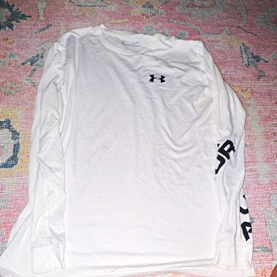 Under Armour HeatGear Men's Loose Long Sleeve Crew Neck T-Shirt White XL