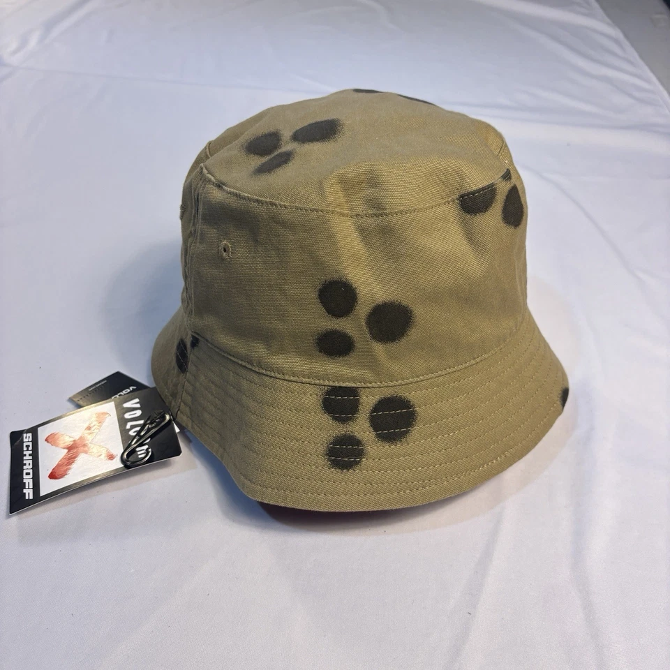 Volcom X Schroff Bucket Hat Khaki Red Reversible EU UK  Exclusive NWT Surf - Image 3 of 4