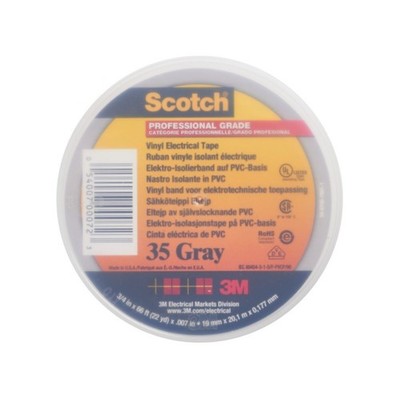 3M Deutschland PVC Elektro-Isolierband Scotch 35 19x20 grau Isolierband PVC
