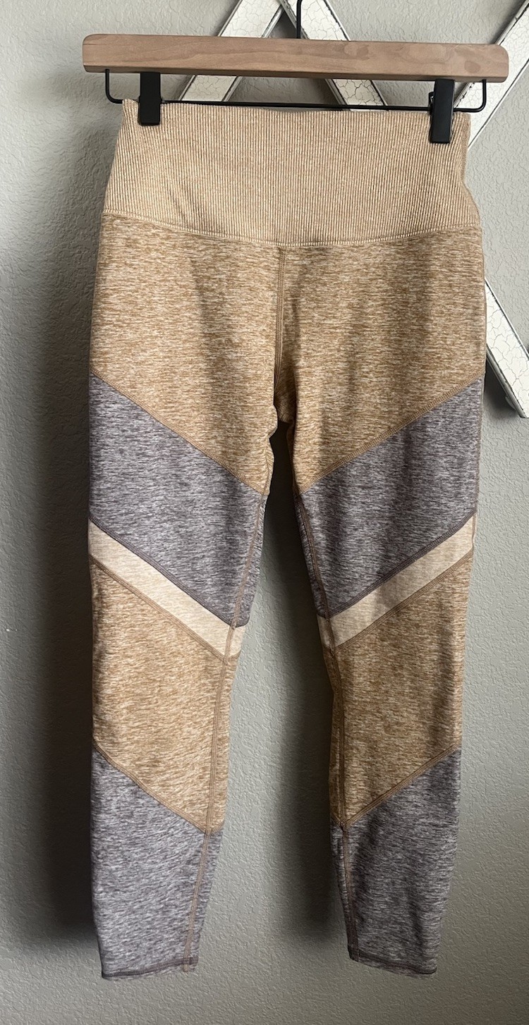 Alo Yoga Alosoft Sheila Womens S Color Block Leggings Soft Comfort Fit