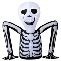 Aufblasbares Halloween-Skelett 142 Cm Luftfigur Deko Mit Led-Lichtern