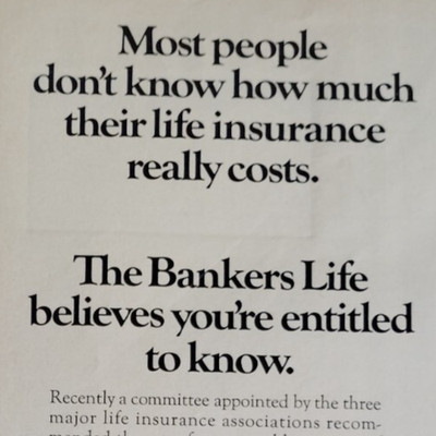 Vintage Ad Bankers Life Life Insurance Des Moines Iowa How Much Does It Cost
