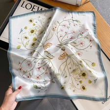 100 Silk 21" Square Scarf Women Neckerchief Wrap Kerchief Turban Fashion Design