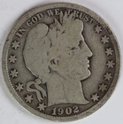 VG 1902 O Barber Half Dollar