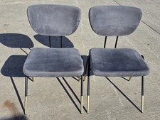 2 Brean in Grey Velvet Dining Chair