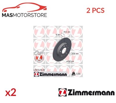 BREMSSCHEIBEN SATZ PAAR HINTEN ZIMMERMANN 470541020 2PCS P FÜR RENAULT ZOE