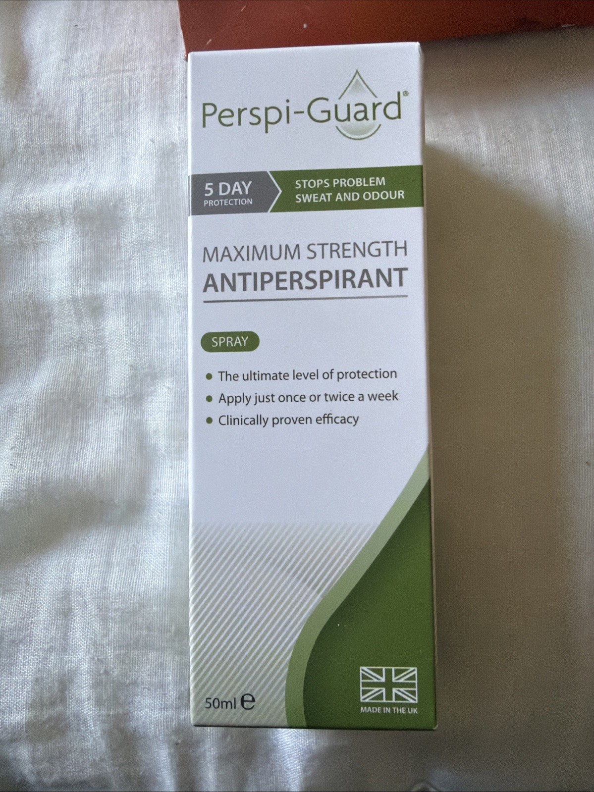 Perspi-Guard Max Strength Antiperspirant Spray 50ml Hyperhidrosis Unscented (R1