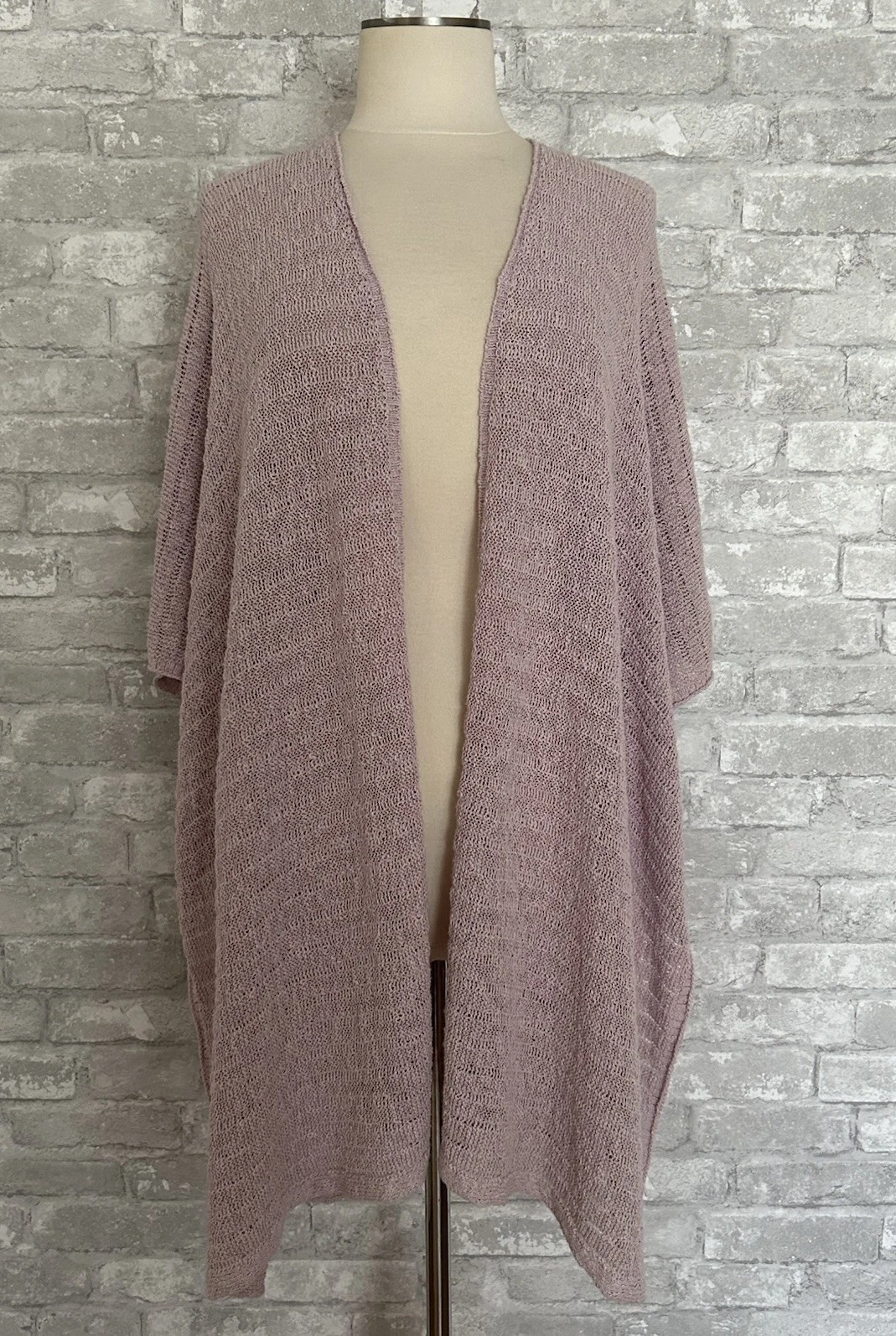 J. Jill Ruana NWT Lilac Mist Textured Open Knit Wrap Poncho Shrug One Size
Opens in a new window or
