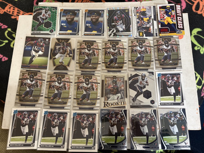(46) Nico Collins Football Cards 2021 Rookie Inserts Parallel Lot RC Collection