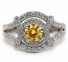 2CT Heat Treated Yellow Topaz 925 Solid Sterling Silver Ring Jewelry Sz 6 PC13-7 — photo 1