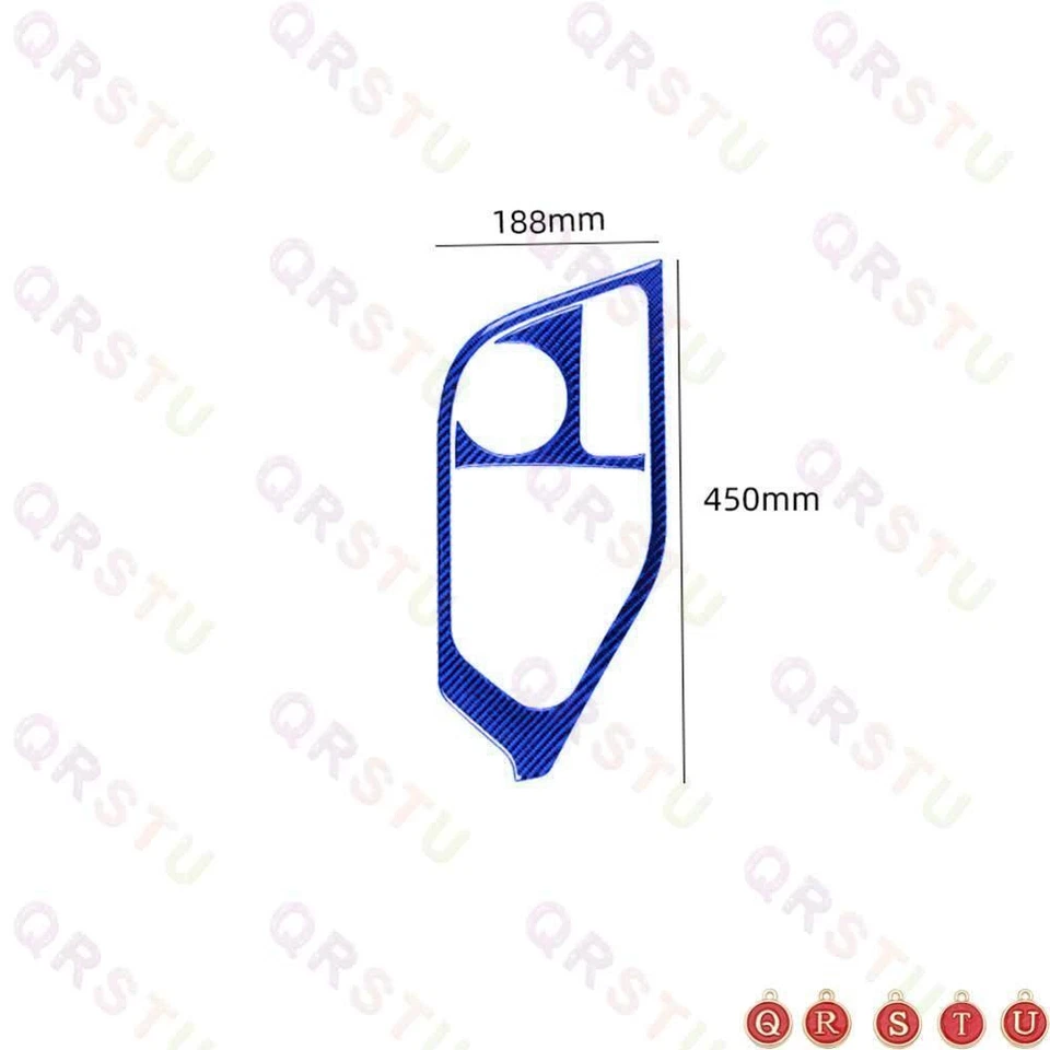 Panel de ajuste de marco portavasos interior de fibra de carbono azul para Ford Explorer 2011-14 Foto 2 de 4