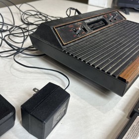 Vintage Atari 2600 Wood grain Console 1980-1982 Working With 8 Games