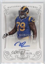 2014 Panini National Treasures Century Silver 20/25 Greg Robinson #235 Auto 7eo