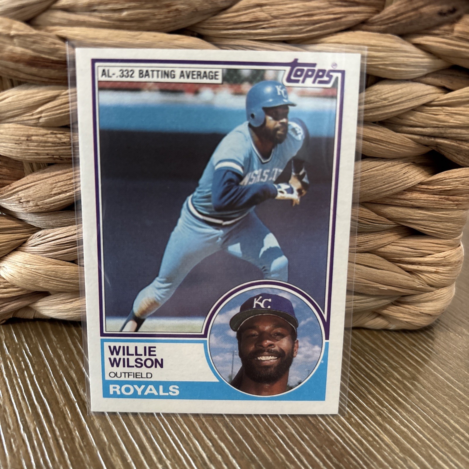1983 Topps 1982 League Leaders BLANK BACK Willie Wilson