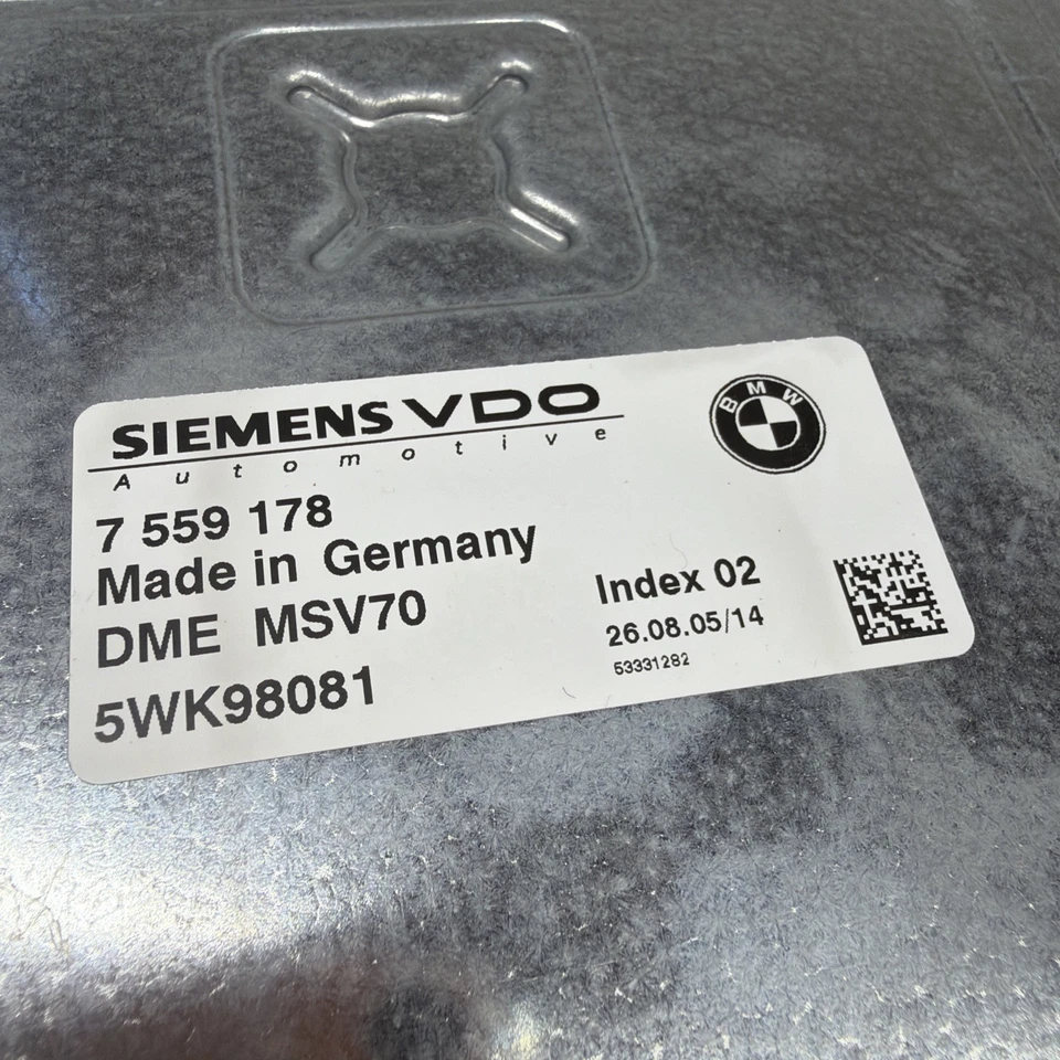 2006 2007 OEM BMW 325 525xi módulo de controle de motor computador ECM ECU 7559178 MSV70 - Imagem 2 de 4
