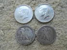 4! 1920, 1964 & 1941 Silver US Half Dollars.