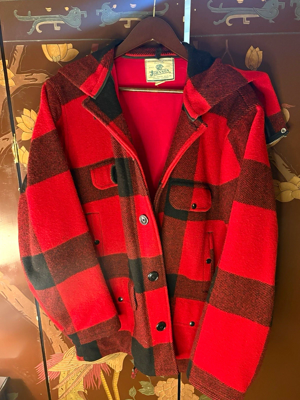 1960s Johnson Woolen Mills buffalo plaid coat image 1