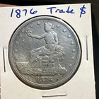 1876 (P) - Trade Silver Dollar $1 - Cleaned