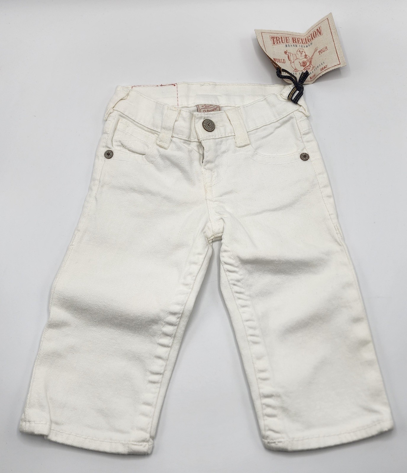 True Religion Girl’s Cotton Blend Cropped Jeans Sz XS 4 Yrs NWT