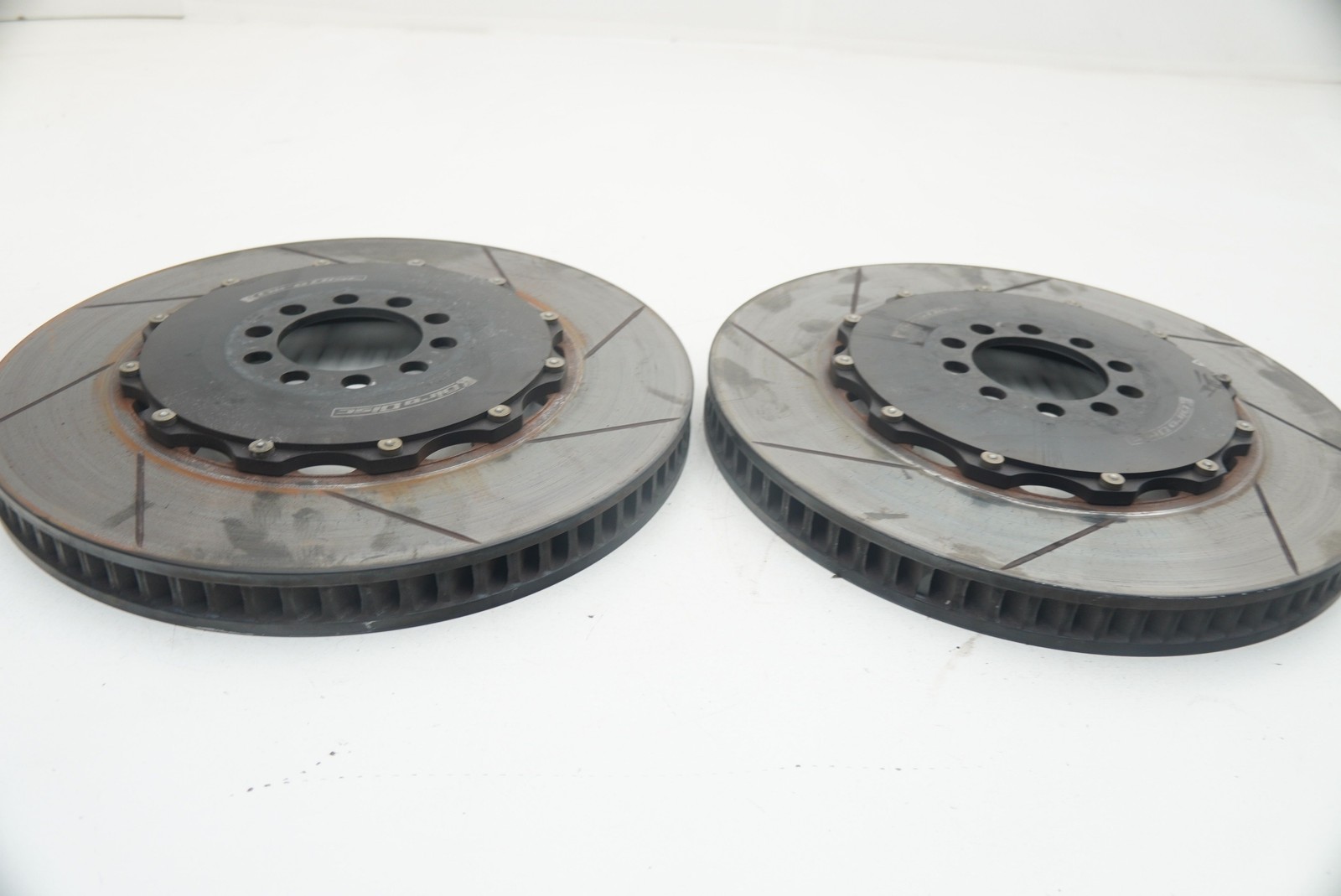 Set 2 Front Disc Brake Rotor Slotted GiroDisc Race Ferrari 458 Challenge 2015
