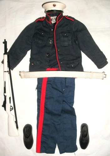 GI Joe Vintage 1964 1966 1967 Action Marine Dress Parade Lot w/ Shoes & White M1