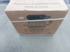 Cabletronix 500ft 3GHz Dual RG6/U Coaxial Cable, Bare Copper Center BLACK PVC