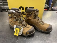CAT DIAGNOSTIC HI 6" STEEL TOE WORK BOOTS WATERPROOF DARK BEIGE P73687