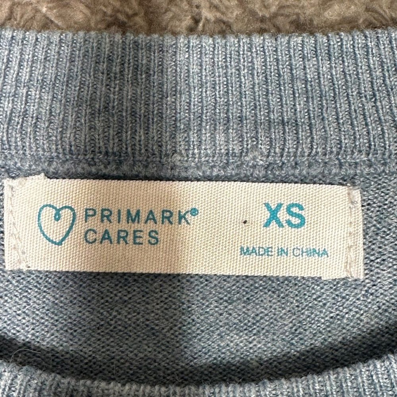 Primark Sweater Women XS Grey Crewneck Wool Blend Long Sleeve Ribbed Knit Top image 5