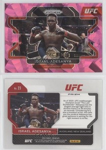 2022 Panini Prizm UFC Pink Ice Prizm Israel Adesanya #23
