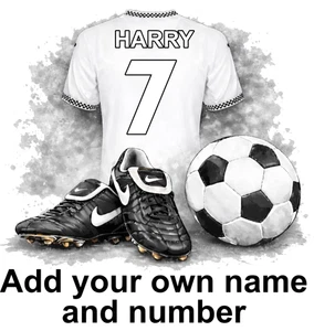 Swansea Personalised Football Shirt Boots Self Adhesive Vinyl Sticker