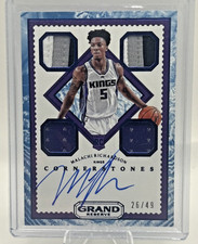 2017 Grand Reserve Cornerstones Malachi Richardson Game Worn Quad Jersey Auto 49