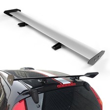 Spoiler Racing Ala Bagagliaio Posteriore Universale Portellone Regolabile Alluminio GT Argento