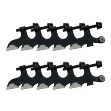 10 Pack Matte Black Heavy Duty Door Stops Wall Protectors Adjustable Hinge Pins