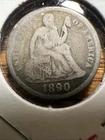 1890 Seated Liberty Dime Excellent Coin 90% Silver. Free Shipping. Nice