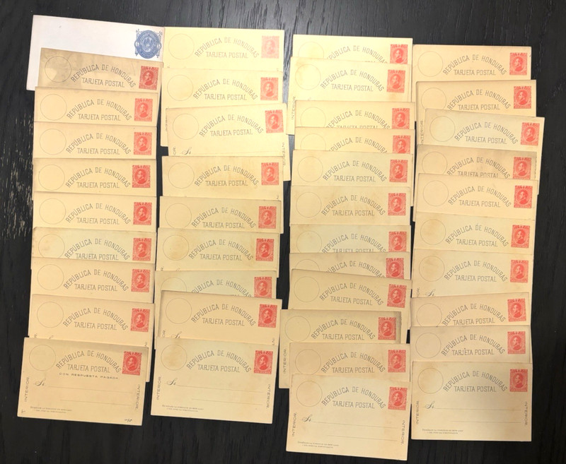 Honduras Stamp Early Stationary Postal Card 1900s Postcard Lot (41) 2,5 c
