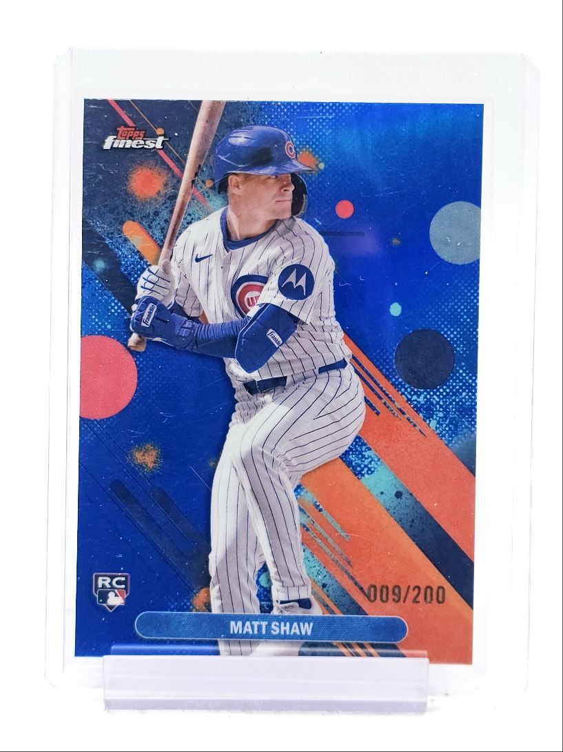 MATT SHAW 2025 TOPPS FINEST COMMON ROOKIE BLUE CUBS RC /200 Q1094